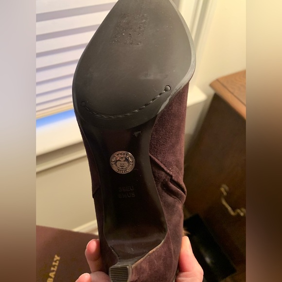 NIB-Never Worn Bally Brown Mink/Suede Ankle Boots Made In - Picture 6 of 8